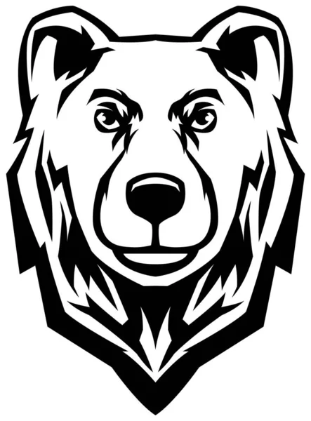 Head Bear Abstract Character Illustration Graphic Logo Design Template Emblem — Image vectorielle