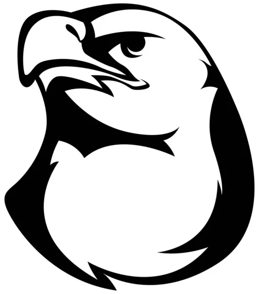 Emblème Tête Aigle Dessiné Main Oiseau Mascotte Illustration Logo Predator — Image vectorielle