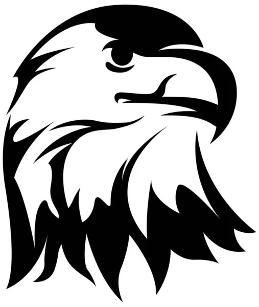 Ręcznie Narysowany Godło Głowy Orła Ptak Maskotka Ilustracja Logo Drapieżnika — Wektor stockowy