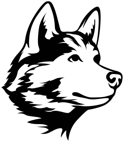 Голова Собаки Вовк Абстрактна Ілюстрація Персонажів Графічний Логотип Шаблону Дизайну — стоковий вектор