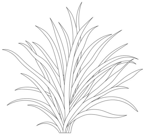 Folhas Isoladas Branco Folhas Tropicais Ilustração Abstrata Desenhada Mão —  Vetores de Stock