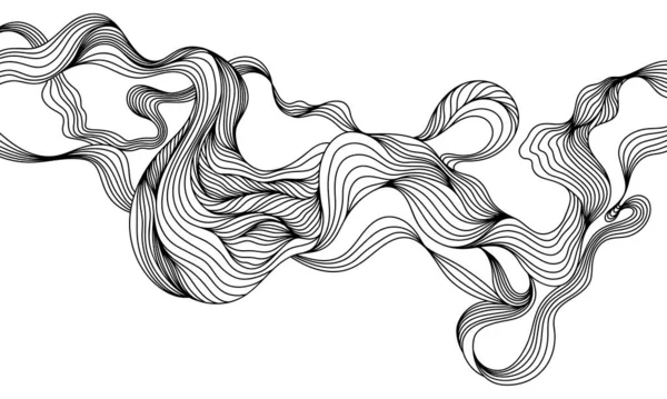 Abstrakti Muoto Tapetti Käsin Piirretty Viiva Kuva Tausta Muste Maalaus — vektorikuva
