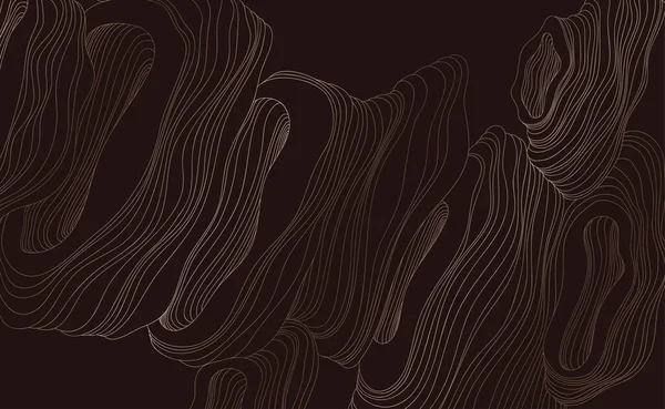Sfondo Copertina Modello Disegnato Mano Sfondo Linea Curva Ondulata Gradiente — Vettoriale Stock