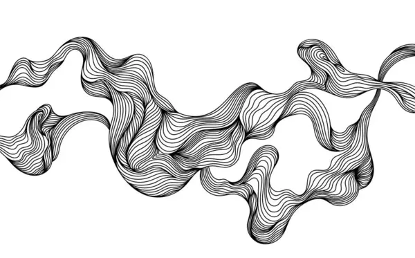 Abstrakti Muoto Tapetti Käsin Piirretty Viiva Kuva Tausta Muste Maalaus — vektorikuva