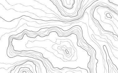 Adanın el çiziminin Topografik harita arkaplan çizimi. Arkaplan tasarımı elementini ince dalgalı çizgilerle birleştir. Arkaplan için soyut konsept resim. Dağların rahatlama kolleksiyonu.