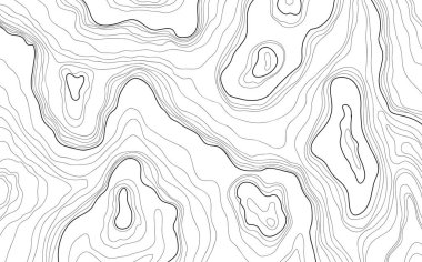 Adanın el çiziminin Topografik harita arkaplan çizimi. Arkaplan tasarımı elementini ince dalgalı çizgilerle birleştir. Arkaplan için soyut konsept resim. Dağların rahatlama kolleksiyonu.