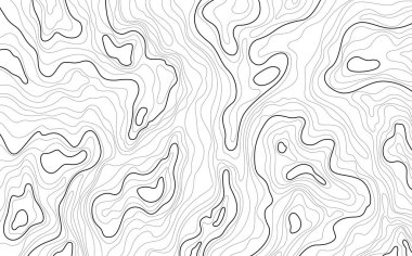 Stilize edilmiş yükseklik dokusu haritası. Contour topographic dergisi. Boy çizgilerini izole eder. Soyut coğrafi dağ çizimi.