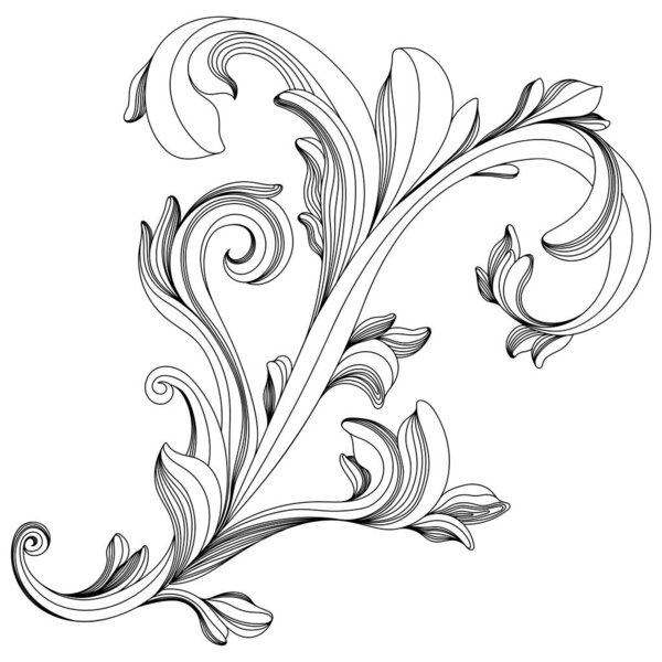 Ручная каллиграфия для дизайна в стиле барокко.