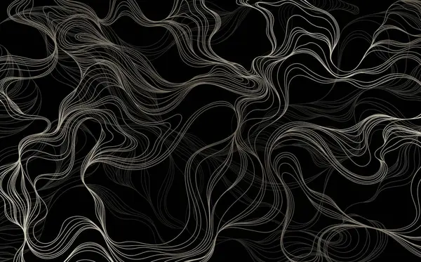 Abstracte Golvende Golvende Opgeblazen Kronkelige Kronkelende Lijnen Krullend Hand Getekend Vectorbeelden