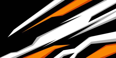 Yandan çizilmiş el yazısı. Araba çıkartması tasarımı. Motosiklet, tekne, kamyon, araba, tekne ve daha fazlası için soyut yarış tasarımı konsepti.