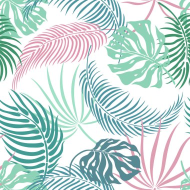 Yapraklı kusursuz desen. El çizimi üçgen düz çizim.