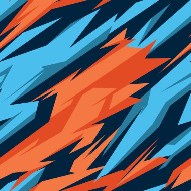 Mavi ve beyaz üçgenli kusursuz geometrik desen.