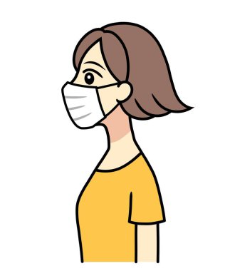 A young woman wearing a face mask to prevent infectious disease like COVID-19