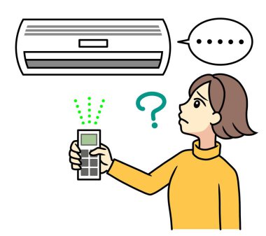 young woman confused that heater does not work