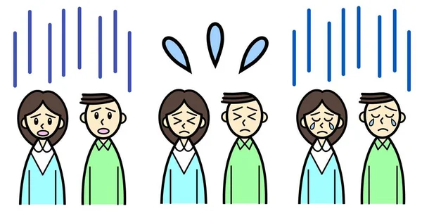 Sad faces of a young couple