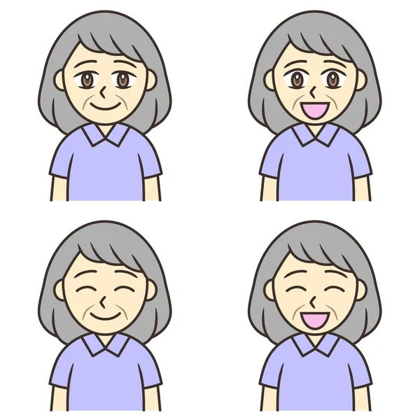 Smiling Faces Senior Woman — Stock Photo, Image