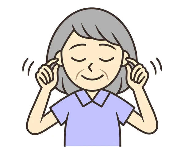 Son sınıf öğrencisi, kulaklarına masaj yapıyor.