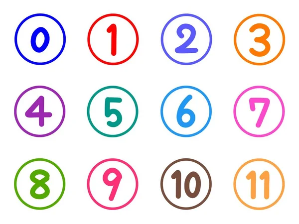 Conjunto Números Diferentes Colores —  Fotos de Stock