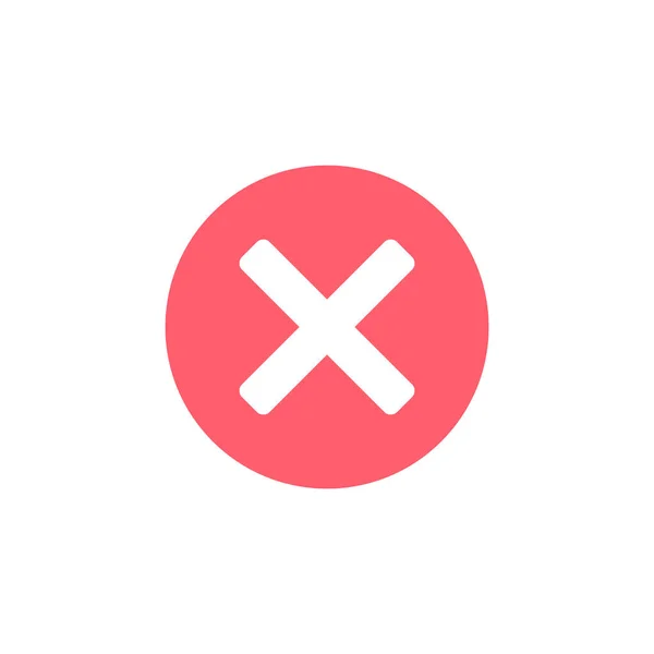 Koncept Křížové Ikony Odepřít Piktogram Značky Odmítnout Znak Červené Zrušit — Stockový vektor