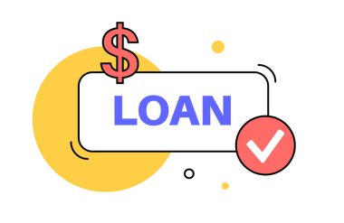 Kredi kağıdı sayfası belgesi. Bireyler ya da kuruluşlar için bankadan borç para almış. Araba, düğün, ev, iş için kişisel sabit faiz oranı. Ajans düz vektör illüstrasyonunda borç para.