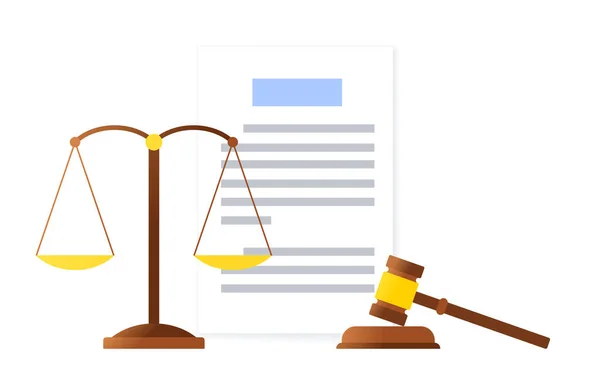 Justice Legal Work Concept Lawyer Consultation Legal Punishment Verdict Decision — Vettoriale Stock