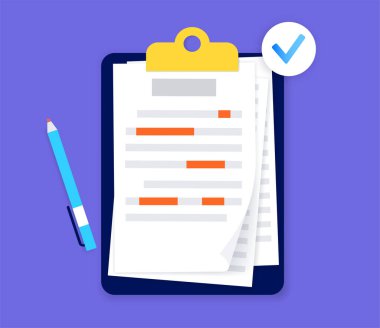 Grammar editing concept. Document with errors and corrections. Page with mistake in text, proofread and spell check. Incorrect writing. Red line marks flat vector illustration for school education.