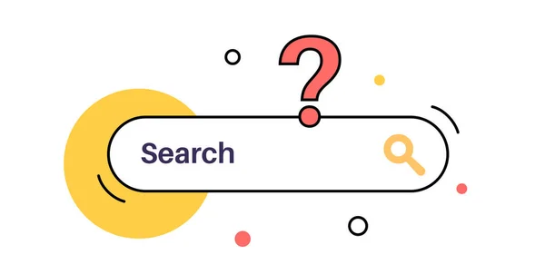Element Paska Wyszukiwania Stronie Internetowej Lub Aplikacji Pole Zapytania Znajdź — Wektor stockowy