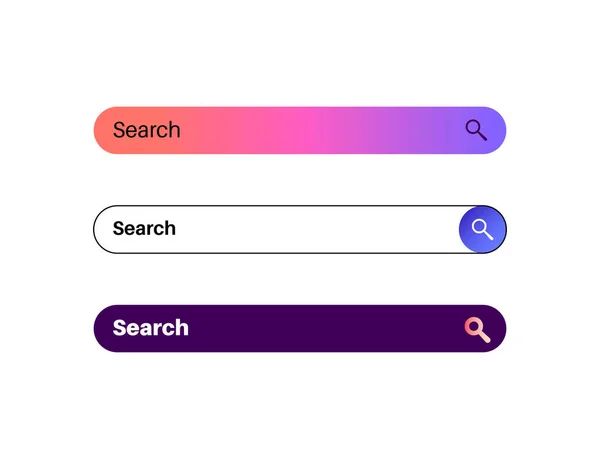 Search Bar Element Website App Query Field Find Button User — Stock Vector