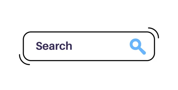 Στοιχείο Γραμμής Αναζήτησης Ιστοσελίδα Εφαρμογή Πεδίο Αναζήτησης Βρείτε Κουμπί Χρήστης — Διανυσματικό Αρχείο