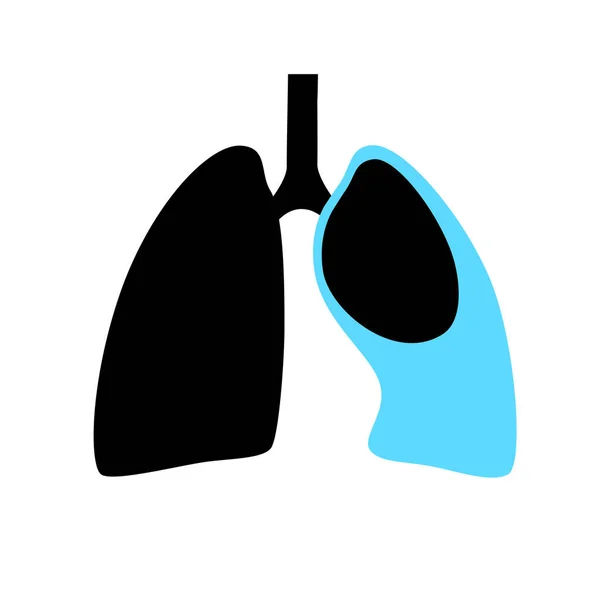 Пневмоторакс Хвороба Плоский Вектор Згорнутий Медичний Плакат Легень Повітря Просторі — стоковий вектор