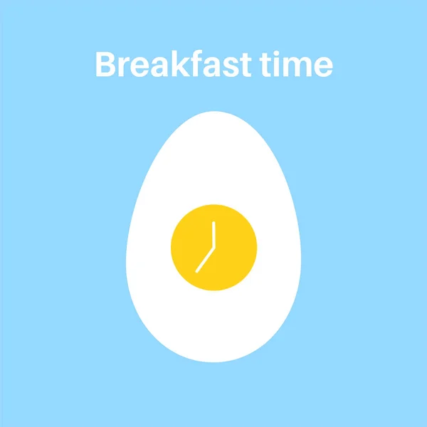 Ώρα Για Βραστά Αυγά Μαλακός Κρόκος Μαγειρέψτε Για Λεπτά Απλό — Διανυσματικό Αρχείο