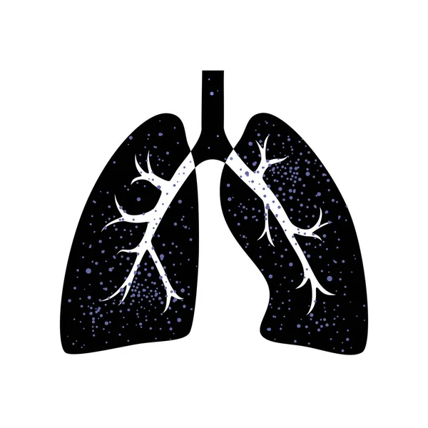 Pneumokoniose Asbestose Und Silikose Kohlenarbeiter Erkranken Cwp Oder Schwarze Lunge — Stockvektor