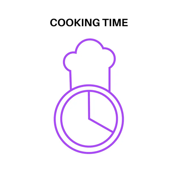 Cooking Time Concept Countdown Timers Chef Hat Minutes Icons Stopwatch — Stock Vector