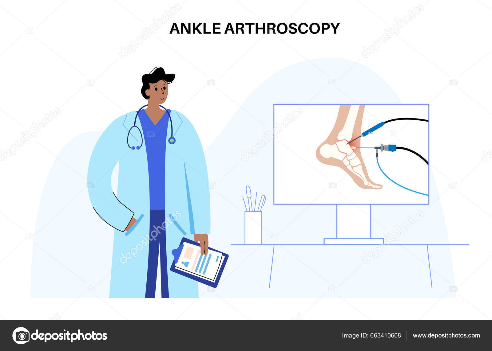 Ankle Arthroscopy Procedure Feet Joint Minimally Invasive Surgery ...