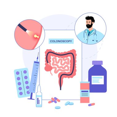 Kolonoskopi tedavisi, ailevi adenomatöz poliposis. İnce bağırsağın muayene ve teşhisi. FAP sağlık muayenesi, bağırsak hastalığı belirtileri. Gastrointestinal bozukluk anatomik vektör