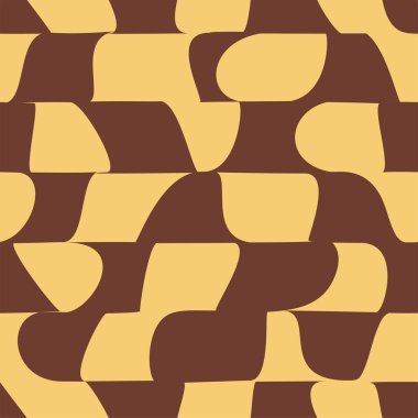 Psikedelik dama tahtası deseni. Pastel renkler ve tuhaf geometrik şekiller içeren göz alıcı bir tasarım. Optik illüzyonlar retro sanat, grafik büyüleyici görsel vektör illüstrasyonu