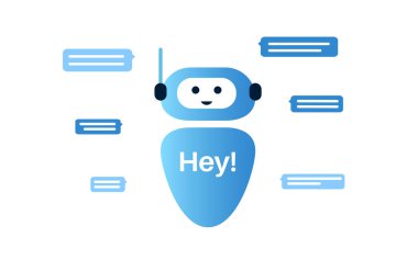 Al Chatbot ikonu. İletişimi düzene sokun. Doğal dil işleme ve makine öğrenme. Gerçek zamanlı destek, sorulara cevap, otomatik görevler. Müşteri etkileşimi düz vektör illüstrasyonu geliştiriliyor
