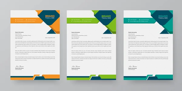 Modern business letterhead, stationery and brand identity template design