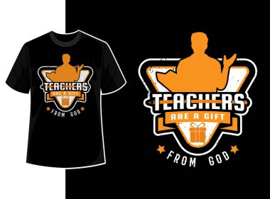 Klasik tipografi öğretmeni t-shirt tasarım şablonu öğretmenler günü motivasyon alıntısı ve vektör