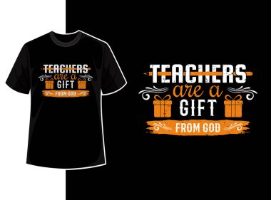 Klasik tipografi öğretmeni t-shirt tasarım şablonu öğretmenler günü motivasyon alıntısı ve vektör