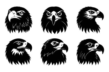 Beyaz arkaplan ile vektör biçiminde kartal silueti tasarımı