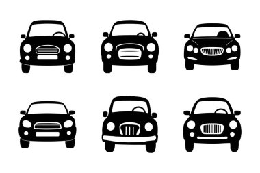 Araba simgesi paketi Vektör Klip Sanat Biçiminde ayarlandı