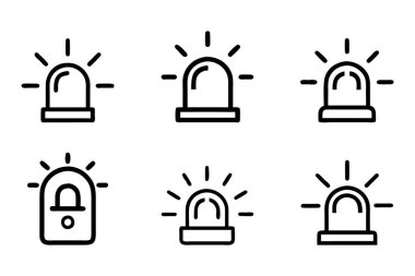 Uyarı simgesi demeti vektör biçiminde ayarlandı