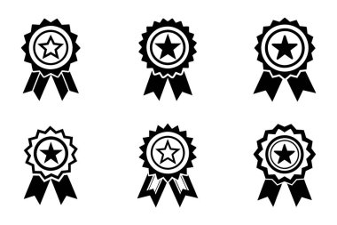 Ödül rozet paketi vektör biçiminde ayarlandı