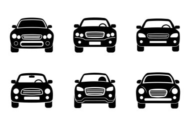 Vektör biçiminde araba simgesi paketi