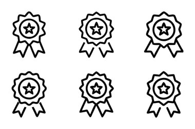 Ödül rozet paketi vektör biçiminde ayarlandı