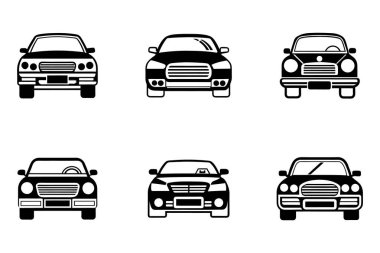 Vektör biçiminde araba simgesi paketi