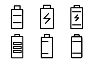 Batarya simgesi demeti vektör biçiminde dizayn edildi