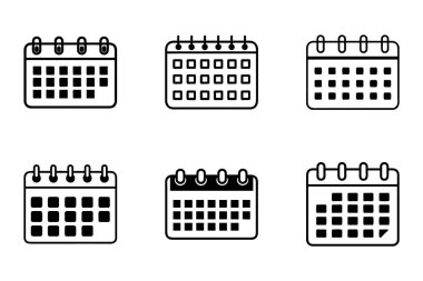 Yaratıcı şekilli vektör biçimi takvim paketi