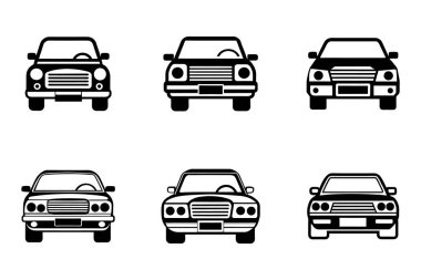 Yaratıcı vektör biçiminde araba simgesi paketi